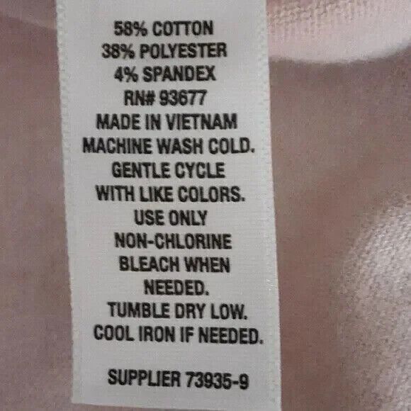 ana top women's size medium peach long sleeve NEW * - Picture 3 of 6